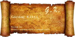 Gazdag Kitti névjegykártya